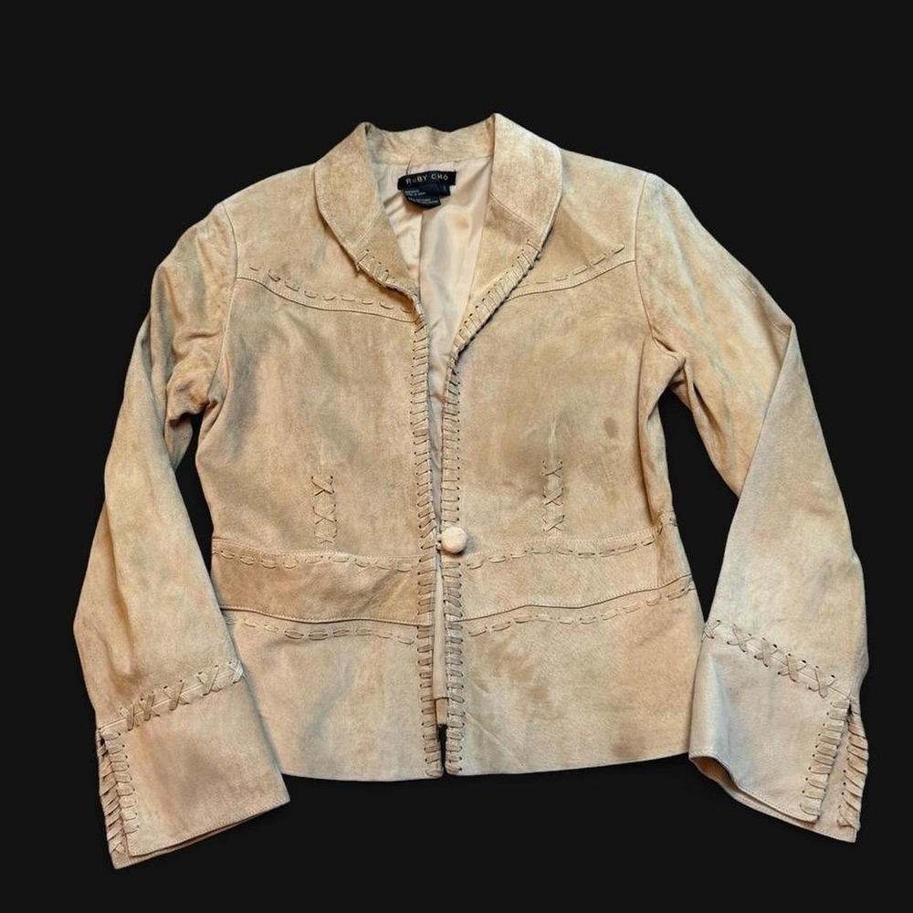 Vintage Ruby Cho suede leather boho jacket size small